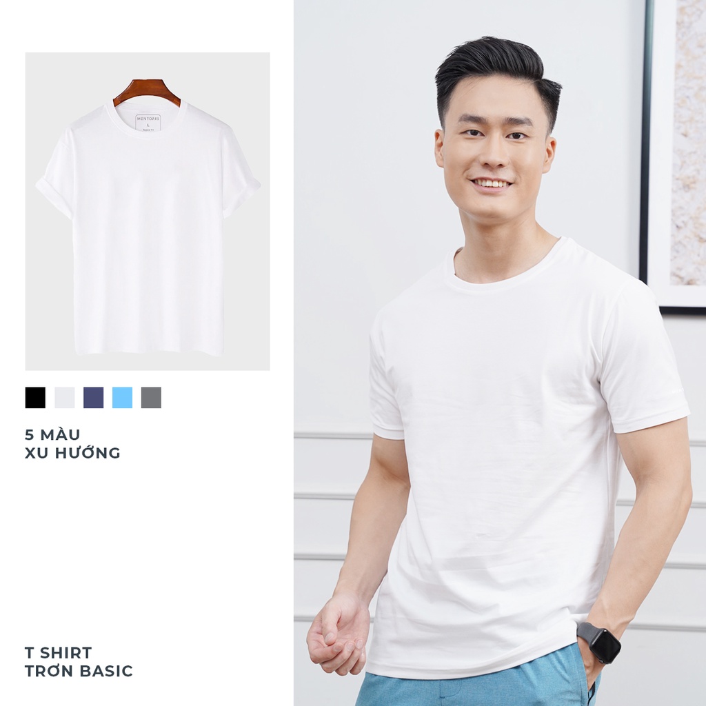 Áo Thun Nam Ngắn Tay 4 Màu Phong Cách Thể Thao Khoẻ Khoắn Năng Động MTS01 thương hiệu MENTORIS