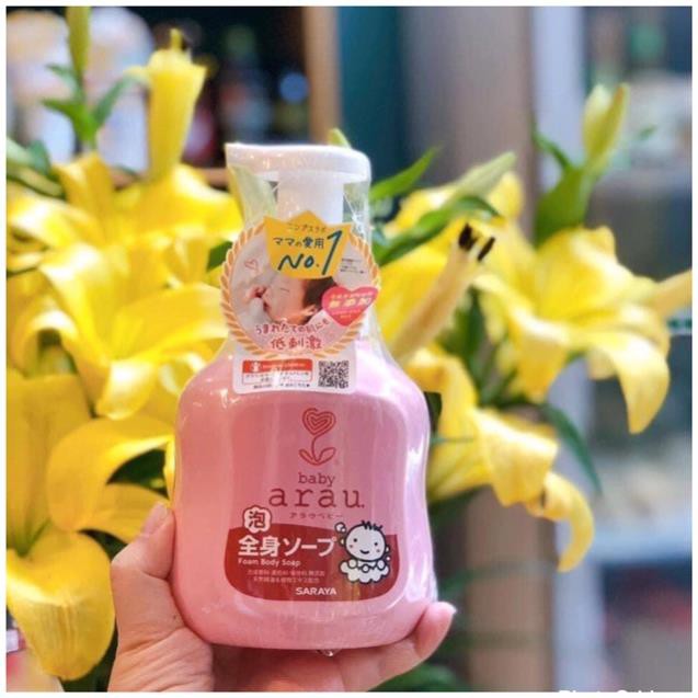 Sữa Tắm Gội Cho Bé Arau Baby Nhật Bản 450ml 100% Thiên Nhiên Nâng Niu Làn Da Nhạy Cảm Của Bé Yêu