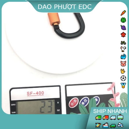 Móc Khóa Nhôm Chữ D - Hộp Kim Nhôm Cứng -  Đai Óc - Loại Tốt 24g Không Phải 19g