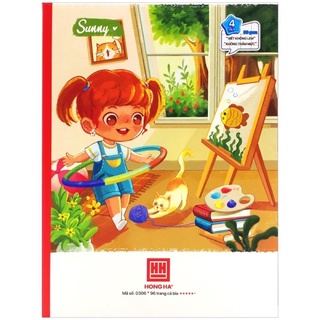 Vở 96 trang 4 ô ly dày Hồng-Hà