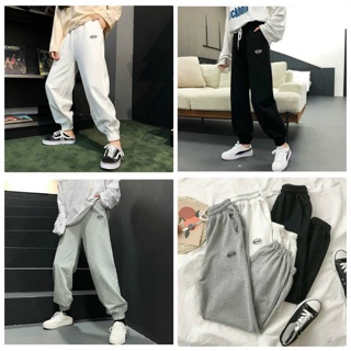 Quần jogger ống bo hình thêu SPUN unisex