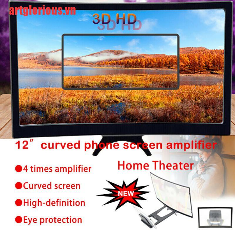 Dụng Cụ Phóng Đại Màn Hình 3D 12inch Dạng Cong Cho Điện Thoại Di Động