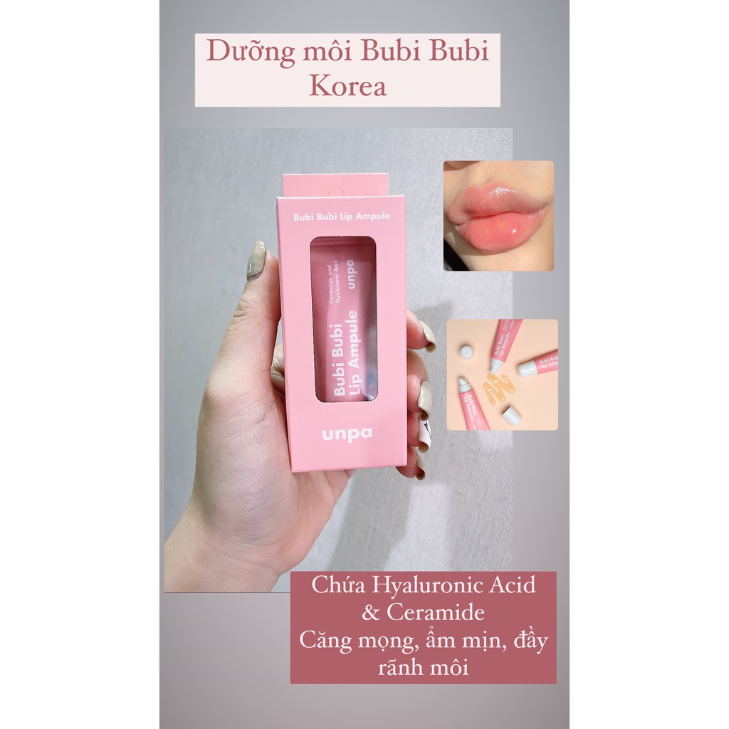 Dưỡng Môi Unpa Cosmetics Bubi Bubi Lip Ampule