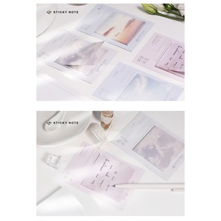 (GN007) Giấy note màu pastel bầu trời x30