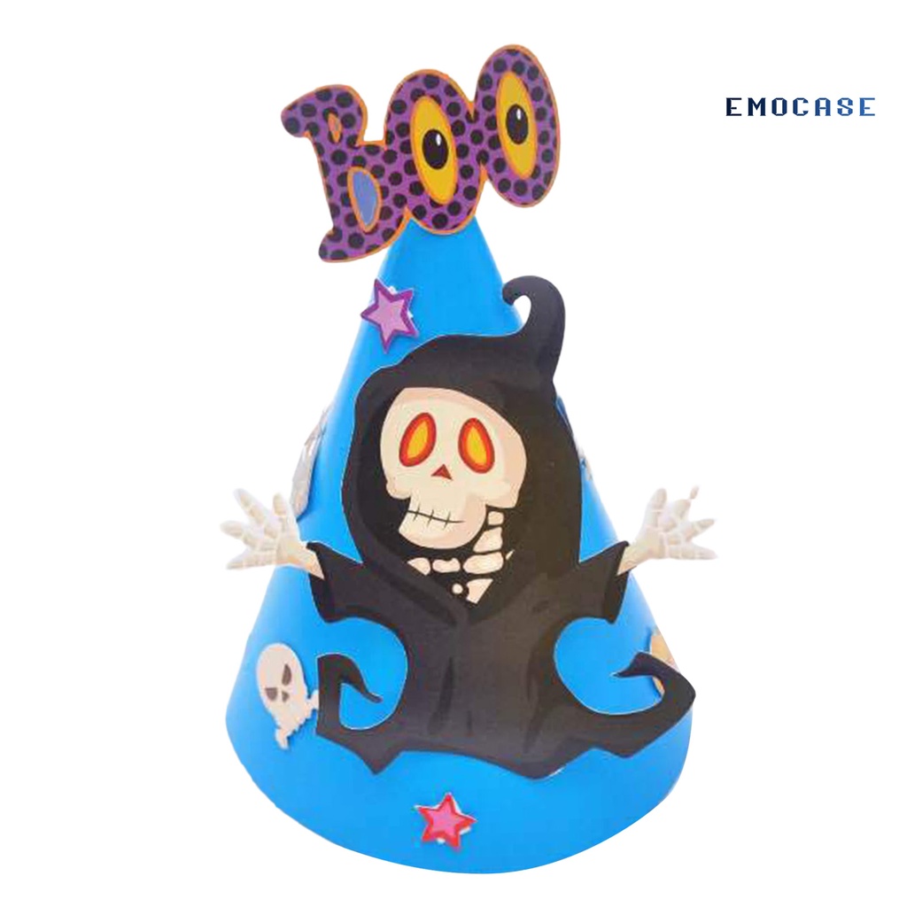 Mũ Halloween In Họa Tiết Hoạt Hình Kinh Dị 3D Dễ Thương Gọn Nhẹ Có Thể Tái Sử Dụng