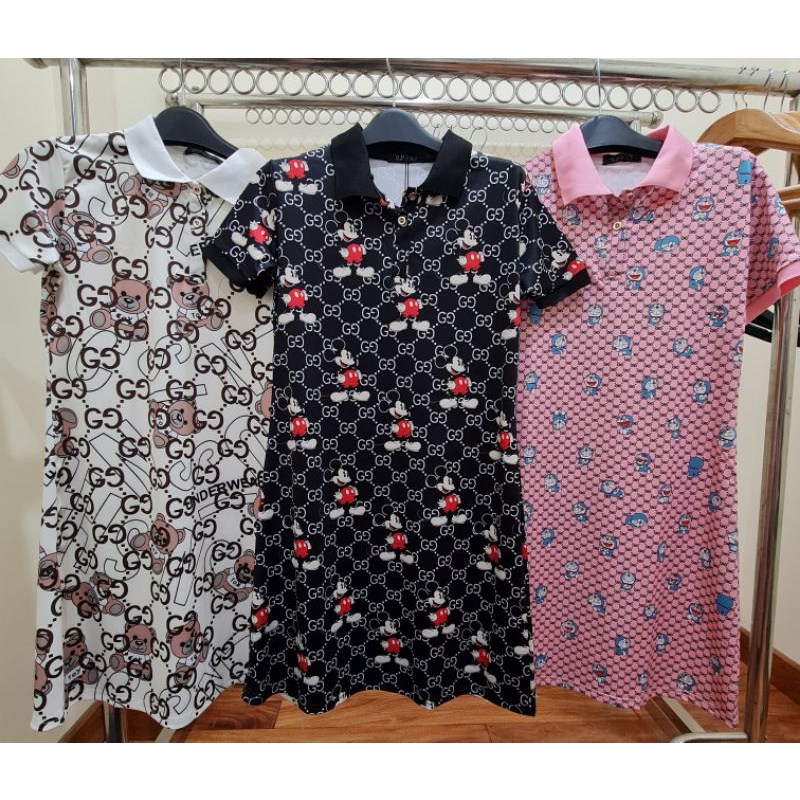 VÁY POLO GUCCI- CHẤT THUN LẠNH ĐỨNG VÁY TẠO FORM DÁNG CHUẨN ĐẸP