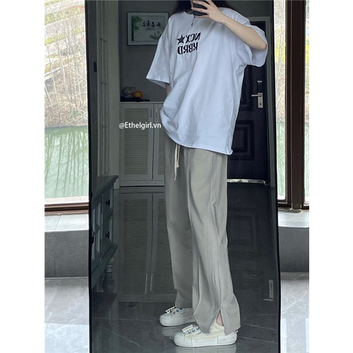 Quần ống rộng Xẻ Tà Thời Trang Cho Nữ