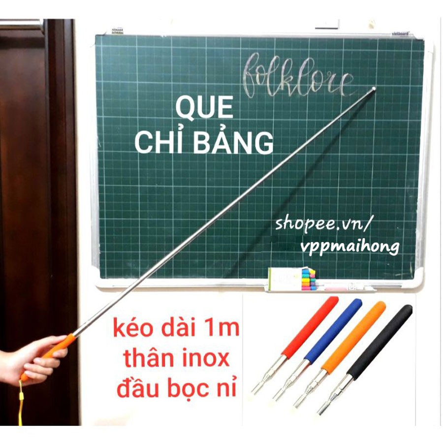 Que chỉ bảng thân inox đầu bọc nỉ