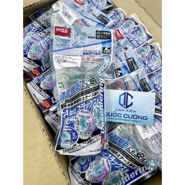 Dây hút thiếc Goot Wick Japan 2.0mm x 1.5m (1 lóc 10 cuộn)