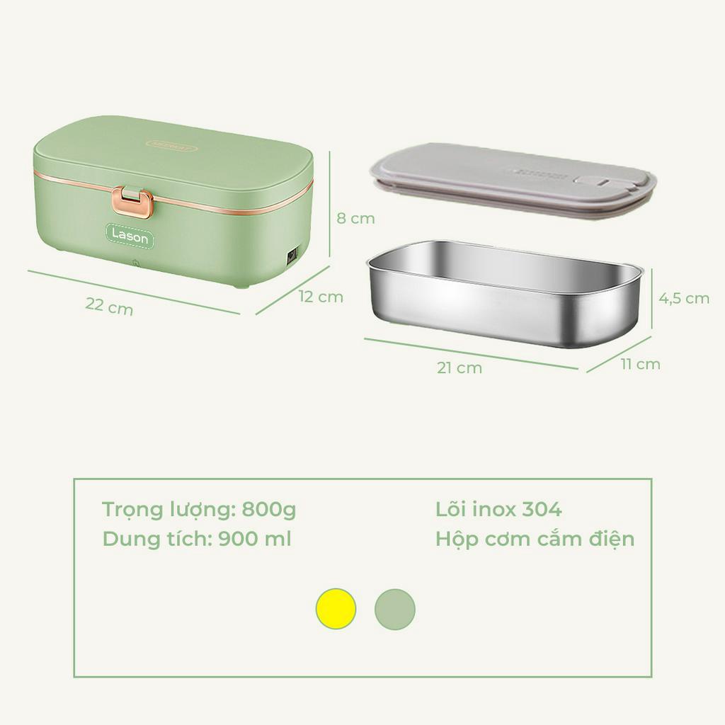 Hộp cơm cắm điện Lason Meerkat 900ml, cà men hâm nóng thức ăn không dùng nước CB-HC-CD04