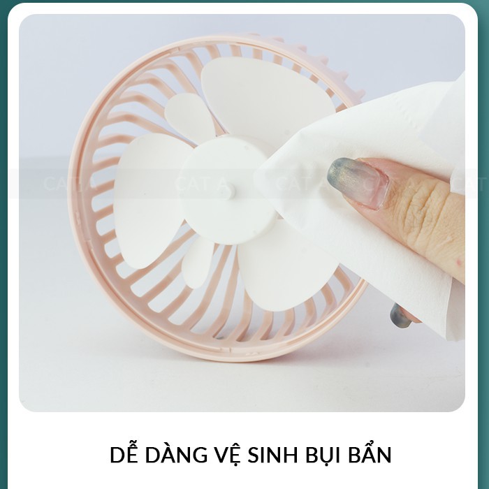 [CHÍNH HÃNG] Quạt cầm tay mini KD-129 có 2 Tốc độ, sẵn pin, sạc điện - Xua tan nóng bức, nhỏ gọn tiện dụng, xinh xắn