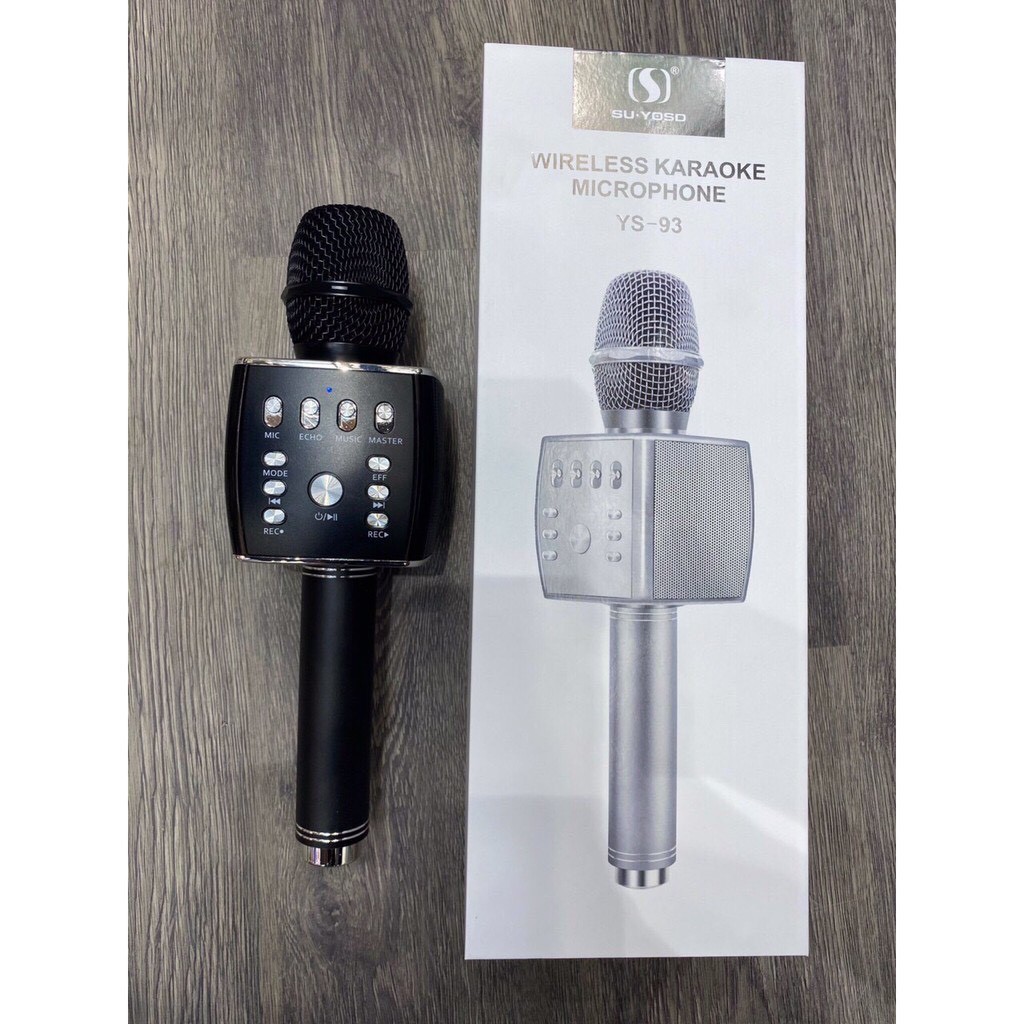 MICRO BLUETOOTH YS 93 - MIC HÁT KÈM LOA CAO CẤP - LIVESTREAM - ÂM THANH SỐNG ĐỘNG - THẺ NHỚ - GHI ÂM