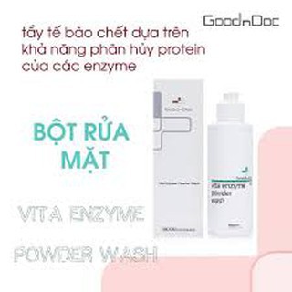 [CHÍNH HÃNG] Bột rửa mặt và tẩy tế bào chết ngừa mụn trắng sáng da từ Enzym đu đủ Goodndoc Vita Enzyme Powder Wash 90g