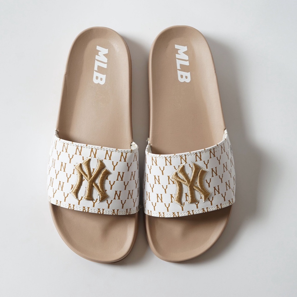 Dép cao su Mlb thêu NY, đế êm, dễ mang, dễ phối đồ, phù hợp sử dụng mỗi ngày, có bảo hành