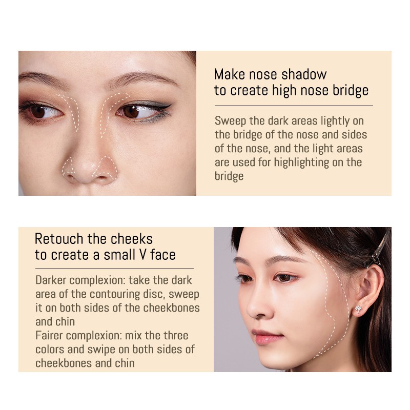 [Hàng mới về] Bảng phấn tạo khối bốn màu sắc tạo khuôn mặt chữ V | BigBuy360 - bigbuy360.vn