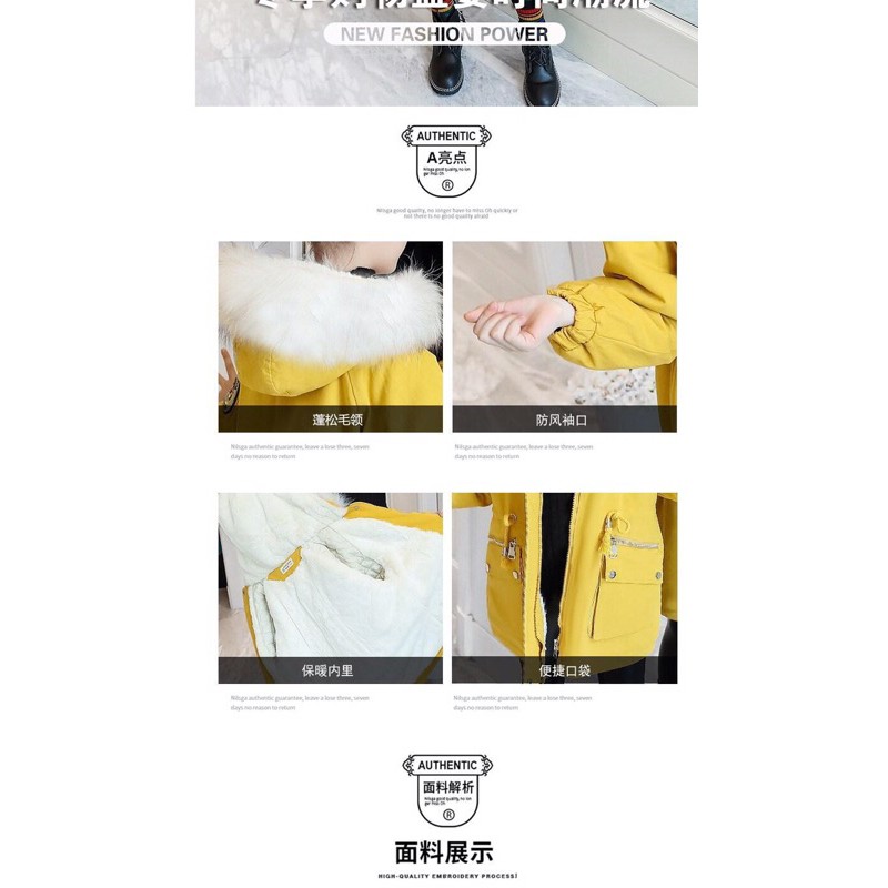 Áo Khoác Lót Lông Bé Gái 17-53kg Phù Hợp Cho Cả Mẹ Và Bé, Trần Bông VÀ Lót Lông Phong Cách Phương Tây