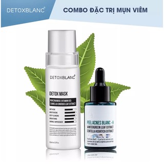 Combo loại bỏ mụn detox mask & peel acnes blanc - h laroche.posay