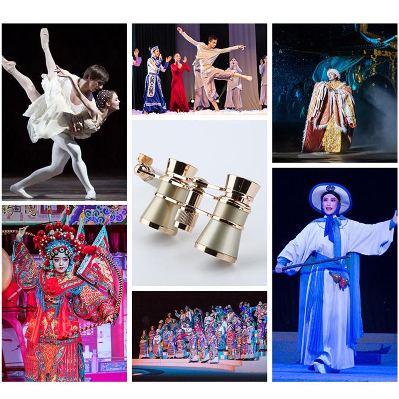 Kính Viễn Vọng Opera 3x25 Tráng Đồng Kèm Tay Cầm