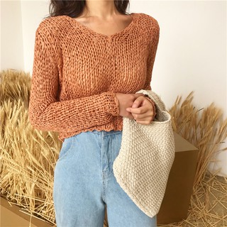 áo len móc croptop Quảng Châu order ms 116
