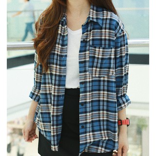 Áo sơ mi caro nữ - Hình thật shop chụp