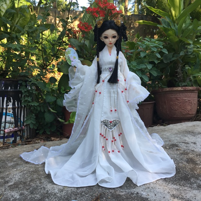 Đồ búp bê bjd 1/4 cổ trang + búi tóc