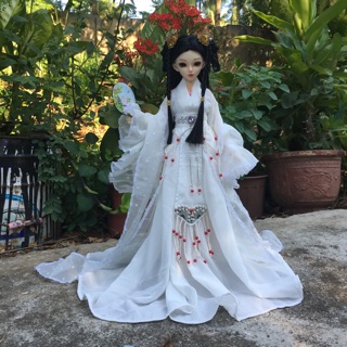 Đồ búp bê bjd 1/4 cổ trang + búi tóc