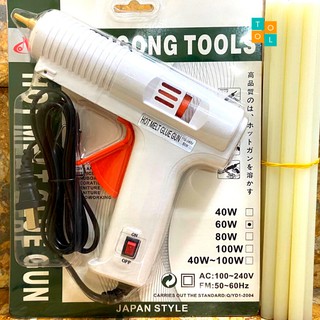 COMBO Súng bắn keo nến trắng 60W kèm keo nến to dài