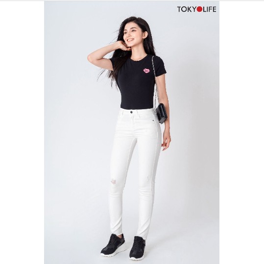 [Mã WABRSWK giảm 10% đơn 250K] Áo T-Shirt Nữ TOKYOLIFE cổ tròn ngắn tay I9TSH524I