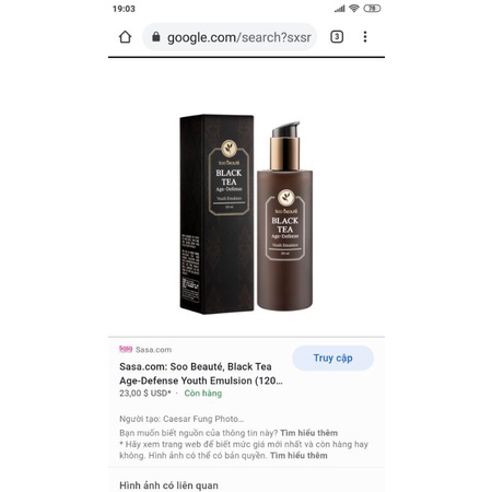 Sữa dưỡng Soo Beaute Black Tea 120ml