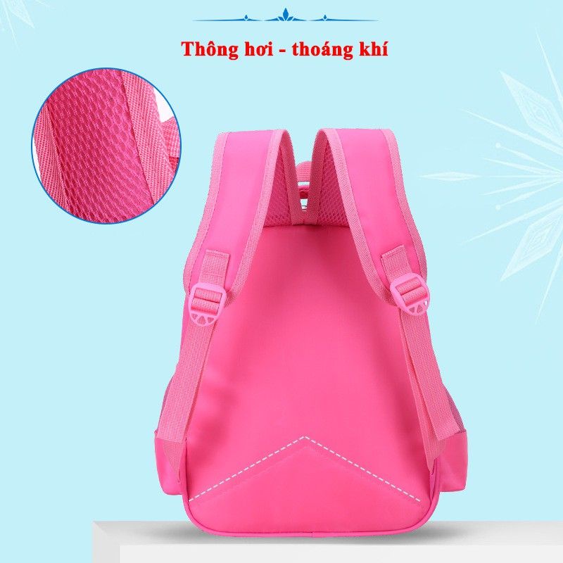 Balo cho trẻ mầm non - Bé trai gái mẫu giáo từ 2 đến 5 tuổi In hình Người nhện Siêu nhân Công chúa Elsa BL05