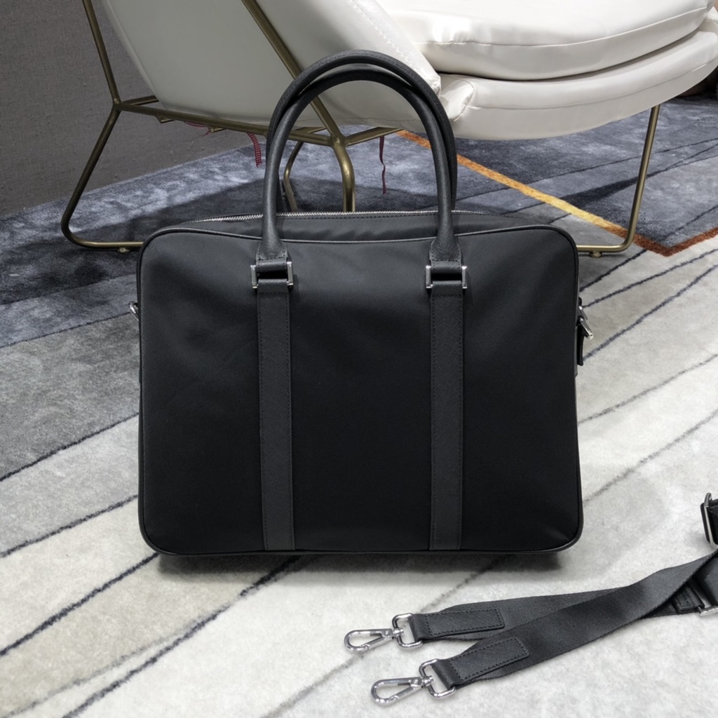 Túi xách nam có dây đeo chéo, túi văn phòng vải dù prada PD cao cấp