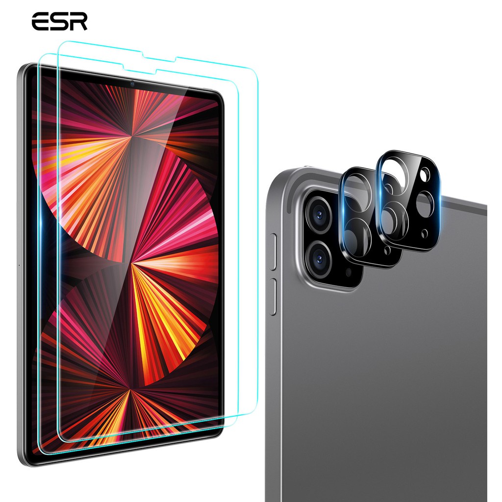 Set 2 miếng dán cường lực ESR bảo vệ tròng kính máy ảnh cho Ipad Pro 11 /12.9