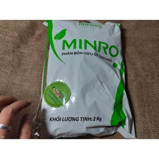 Phân bón hữu cơ sinh học minro 2kg, cung cấp diinh dưỡng thiết yếu cho cây trồng, đã loại trừ mầm bệnh và cỏ dại