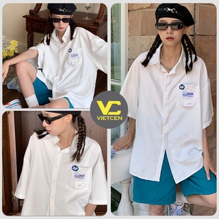 Áo sơ mi cộc tay ap chất thô kiểu dáng unisex hot trend_vietcen