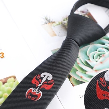 Cà vạt Nam bản nhỏ 5cm thắt sẵn có hình thêu thời trang cao cấp, cravat phong cách Hàn Quốc, Cavat dự tiệc CV-5010