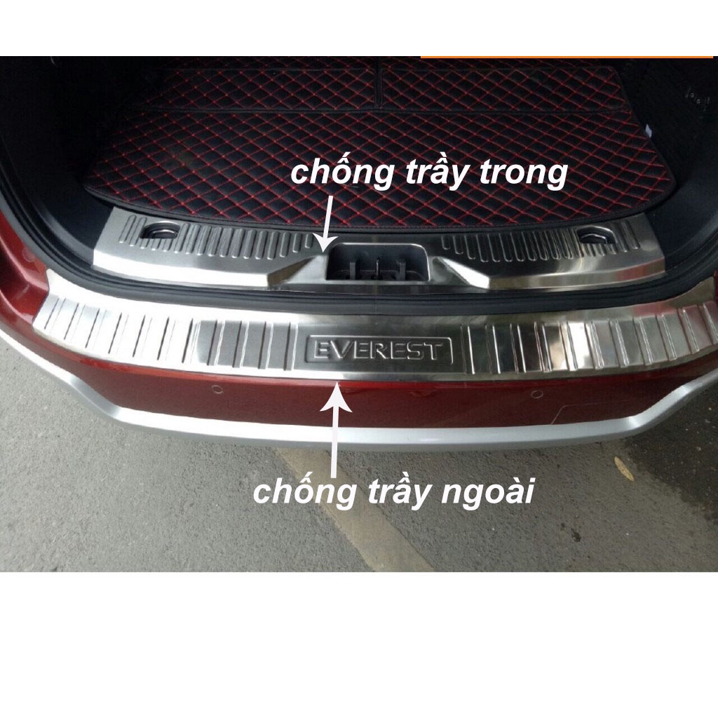 Chống trầy cốp, nẹp cốp CARBON xe Ford Everest 2018 2019 2020 2021 mẫu CARBON thể thao cao cấp