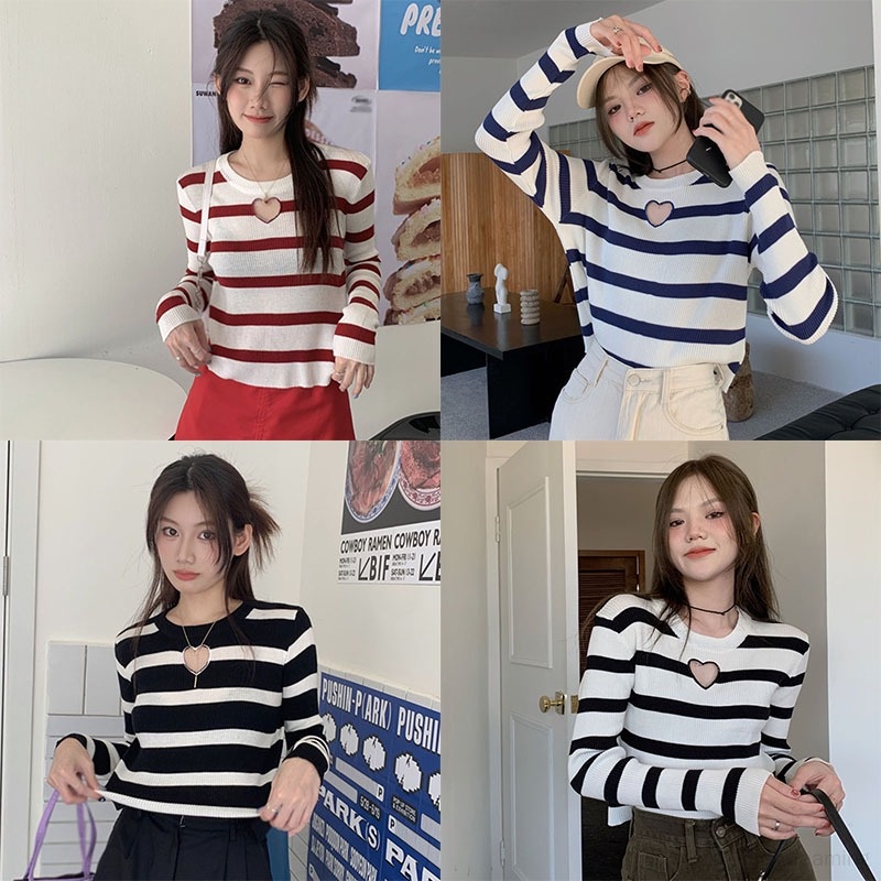 Áo Len Nữ Dài Tay Cổ Tròn Thời Trang Hàn