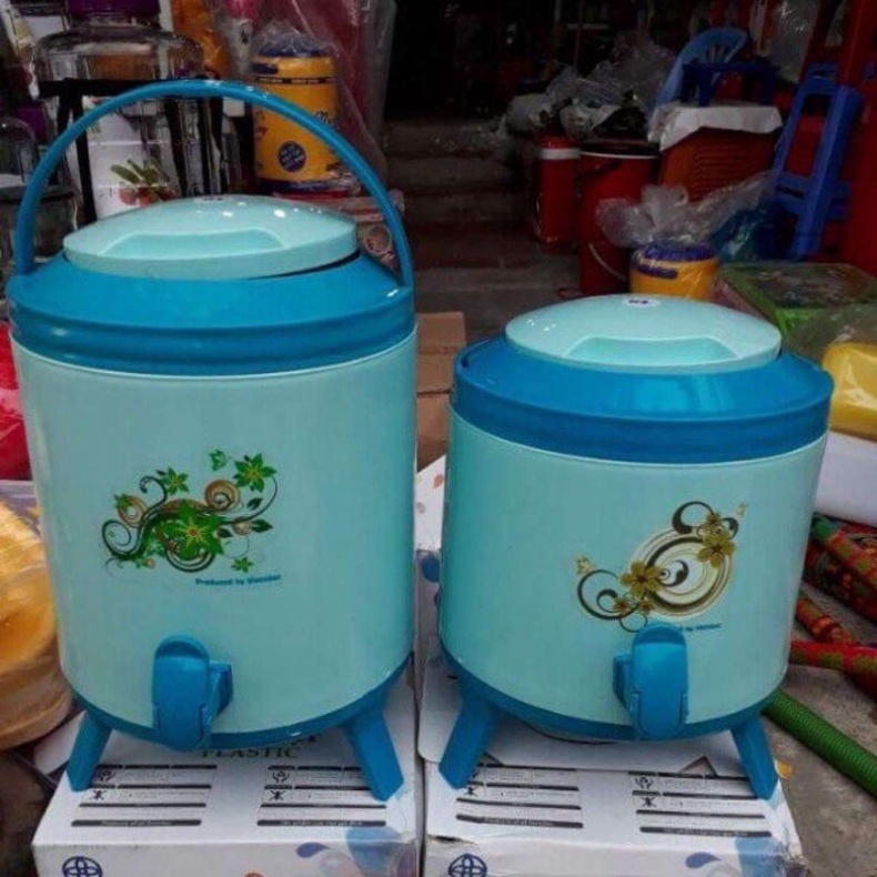 bình nước giữ nhiệt cao cấp, bình đựng nước nhựa Việt Nhật có vòi khóa tiện lợi
