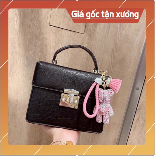 Túi xách nữ Ngọc trinh túi hộp sang trọng mẫu mới (không kèm gấu) CKHOP01 + ảnh thật