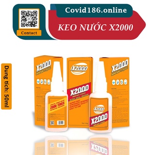 [KEO NƯỚC X2000]  Keo Đa Năng Dán Tất Cả Vật Liệu Bằng Gỗ, Vải, Gốm Sứ, Nhựa, An Toàn Với Da Tay.