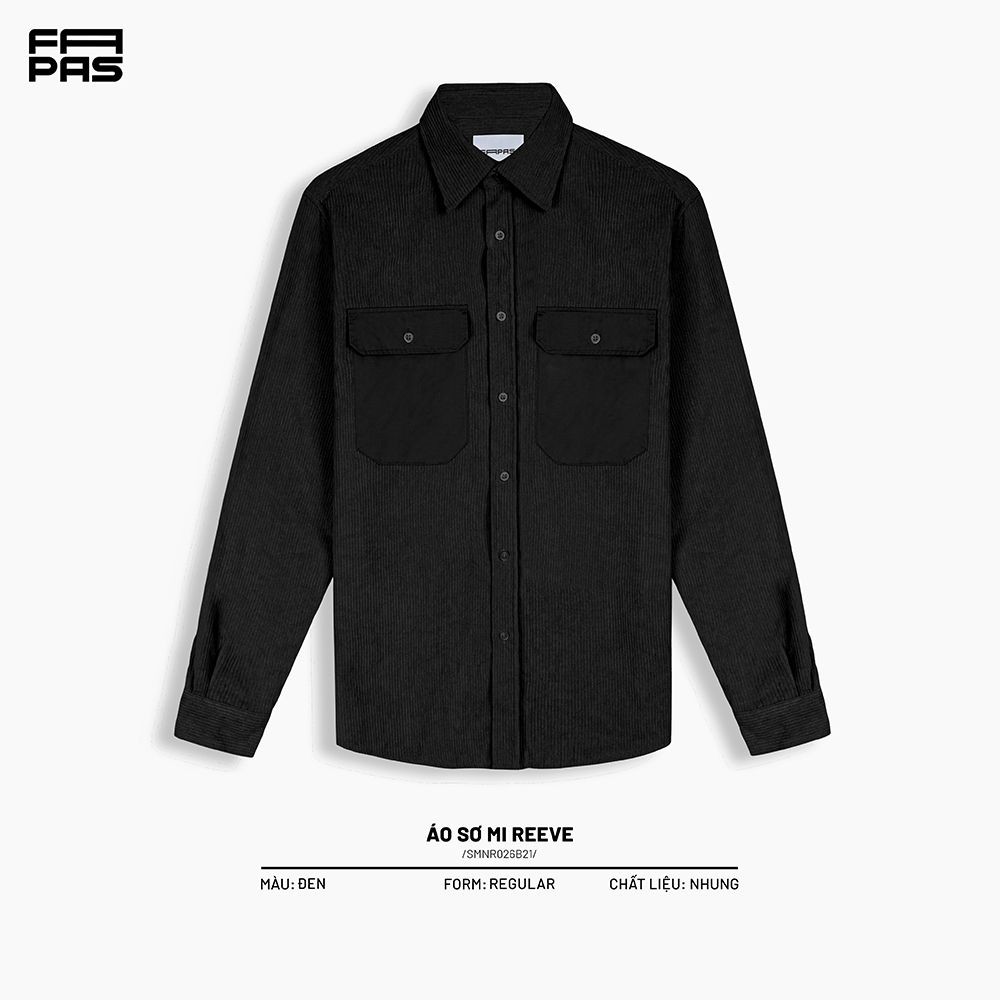 [Mã LT50 giảm 50k đơn 250k] Áo Sơ Mi Nam Reeve Chất Nhung Mịn Phối Túi Dù Tiệp Màu Lạ Mắt Form Chuẩn - FAPAS | BigBuy360 - bigbuy360.vn