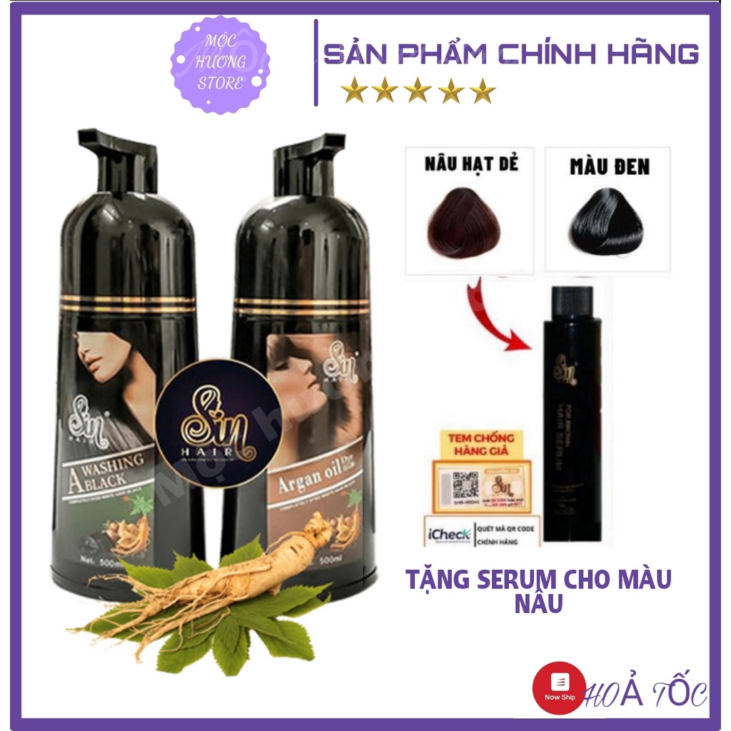 Dầu gội phủ bạc sin hair Nhật Bản chính hãng 500ml