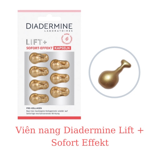 Viên nang dưỡng da bổ sung collagen Diadermine Lift + Sofort Effekt