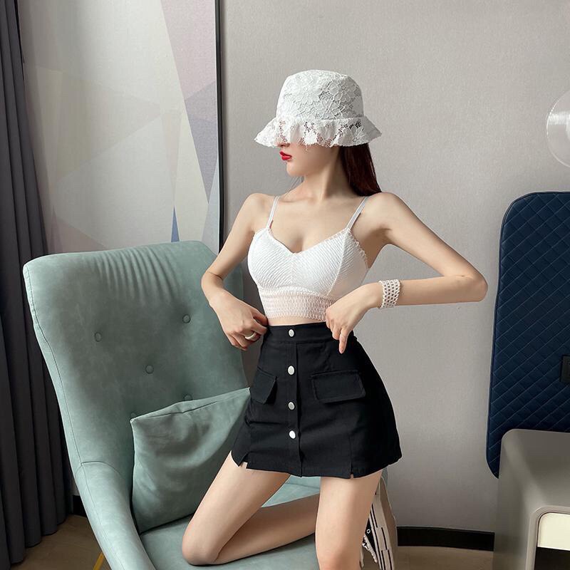 Chân váy chữ A 4 cúc dọc, Quần váy dáng ôm chữ A xinh sắn