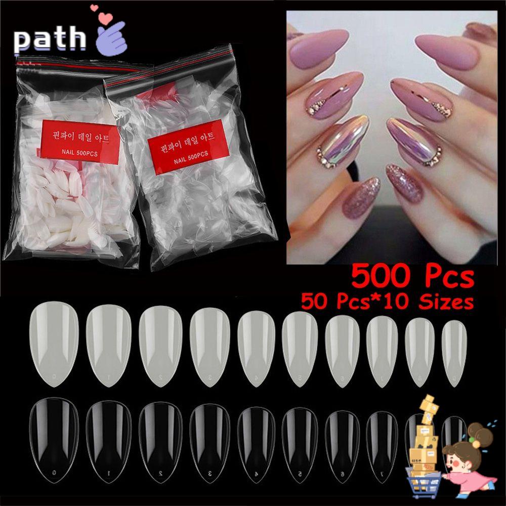 Bộ 500 Móng Tay Giả Bằng Acrylic Thời Trang Chất Lượng Cao