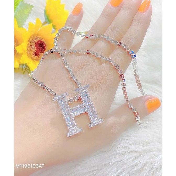 Dây chuyền mạ bạch kim cao cấp chữ H to - Mang đi chơi, đi tiệc rất đẹp