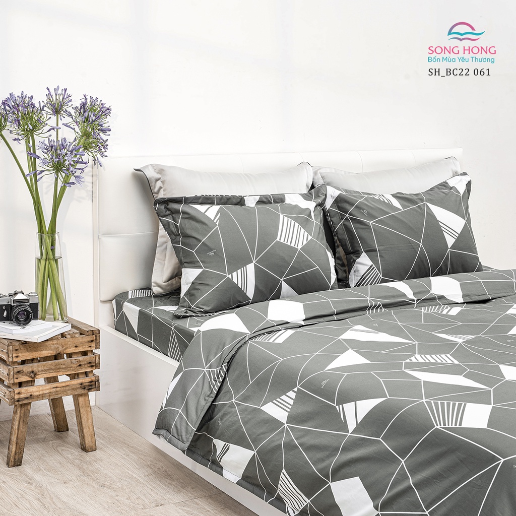 Bộ ga chun Sông Hồng BC22 061 - Chất Cotton
