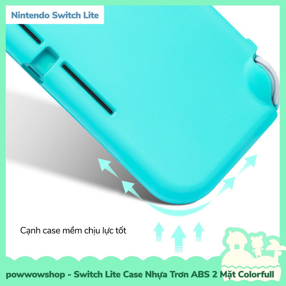 [Sẵn VN - Hỏa Tốc] Switch Lite Case Ốp Nhựa Trơn ABS 2 Mặt Cho Máy Game Nintendo Switch Lite Colorful