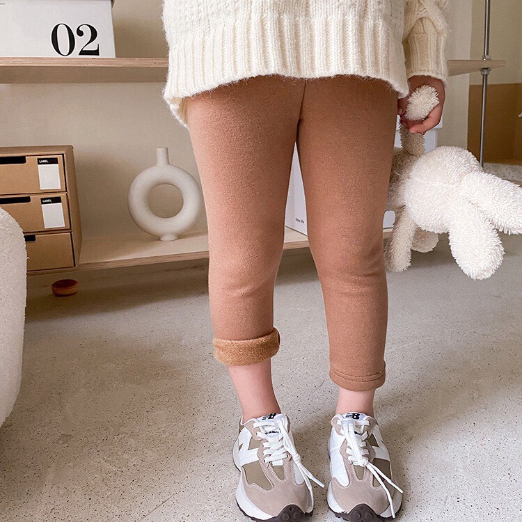 Quần legging lót lông cho bé gái/ trai của Ambb Kids - Quần áo ấm thu đông cho trẻ em 1-8 tuổi (có clip, ảnh thật)