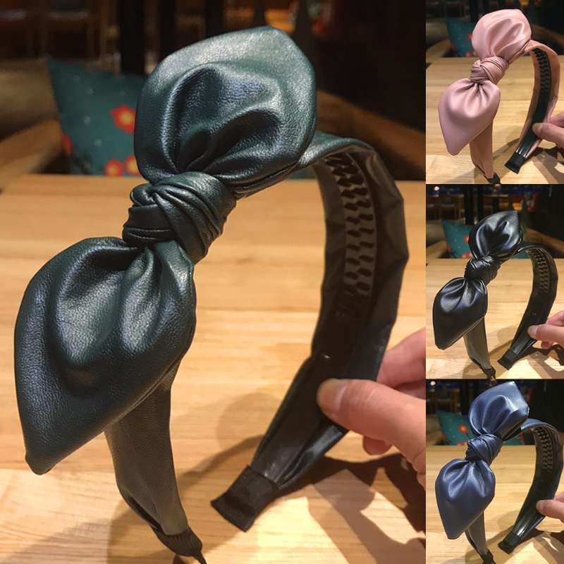 Băng Đô Tai Thỏ Bằng Da PU Hóa Trang Hàng Ngày Cho Bạn Gái